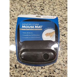 HandStands Memory Foam Mouse Pad Mat Premium Genuine Memory Foam Hand Rest Black